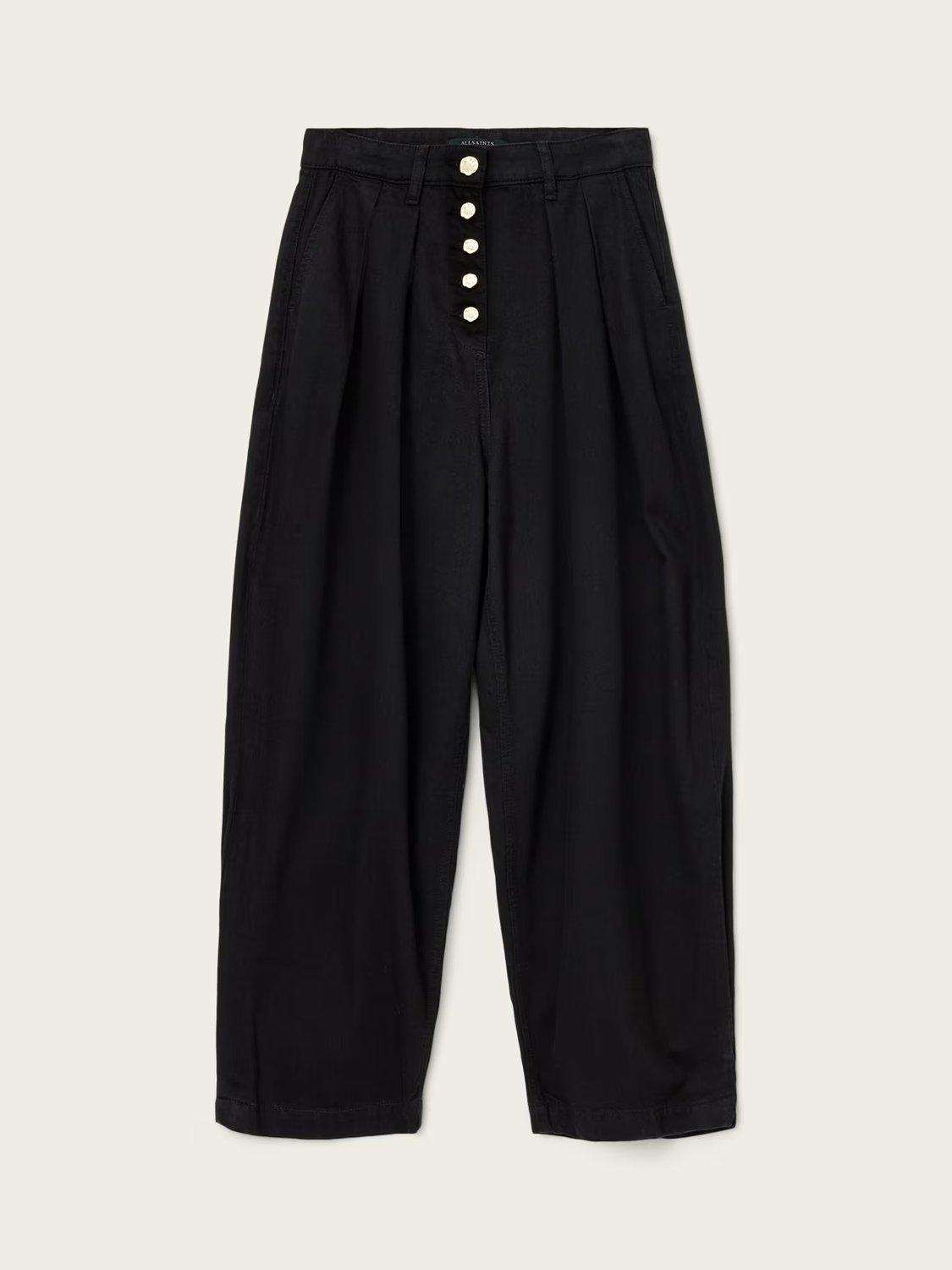 Product image 5 of 5, which shows AllSaints Becca Barrel Leg Jeans, Black, 10