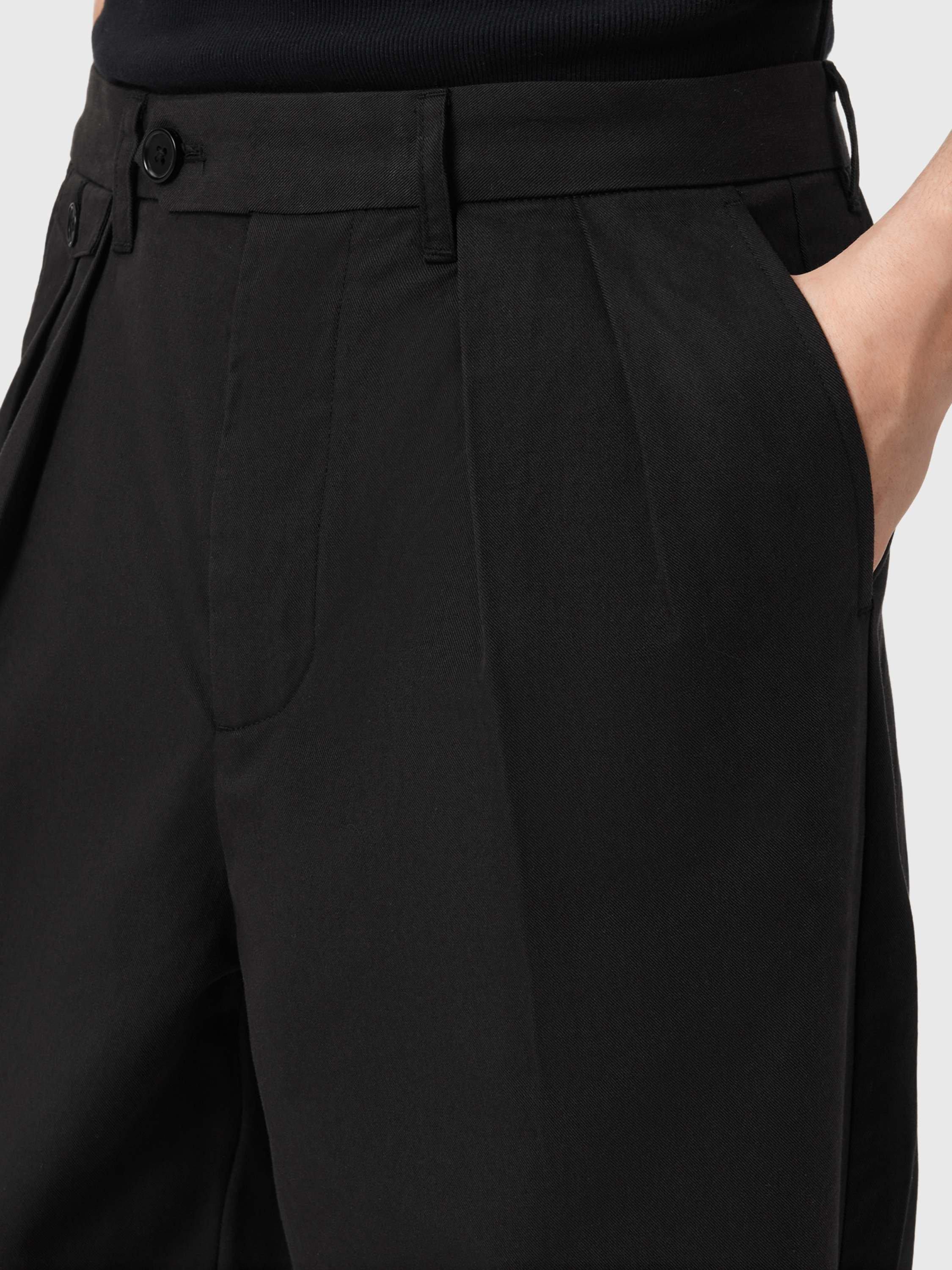 Product image 6 of 8, which shows AllSaints Conway Cotton Blend Trousers, Black, 28R
