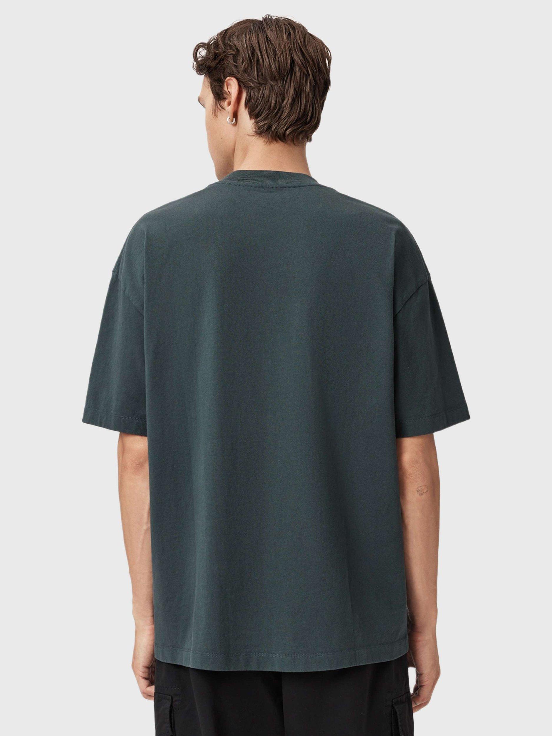 Product image 2 of 6, which shows AllSaints Xander Crew Neck Cotton T-Shirt, Sunil Blue, XS