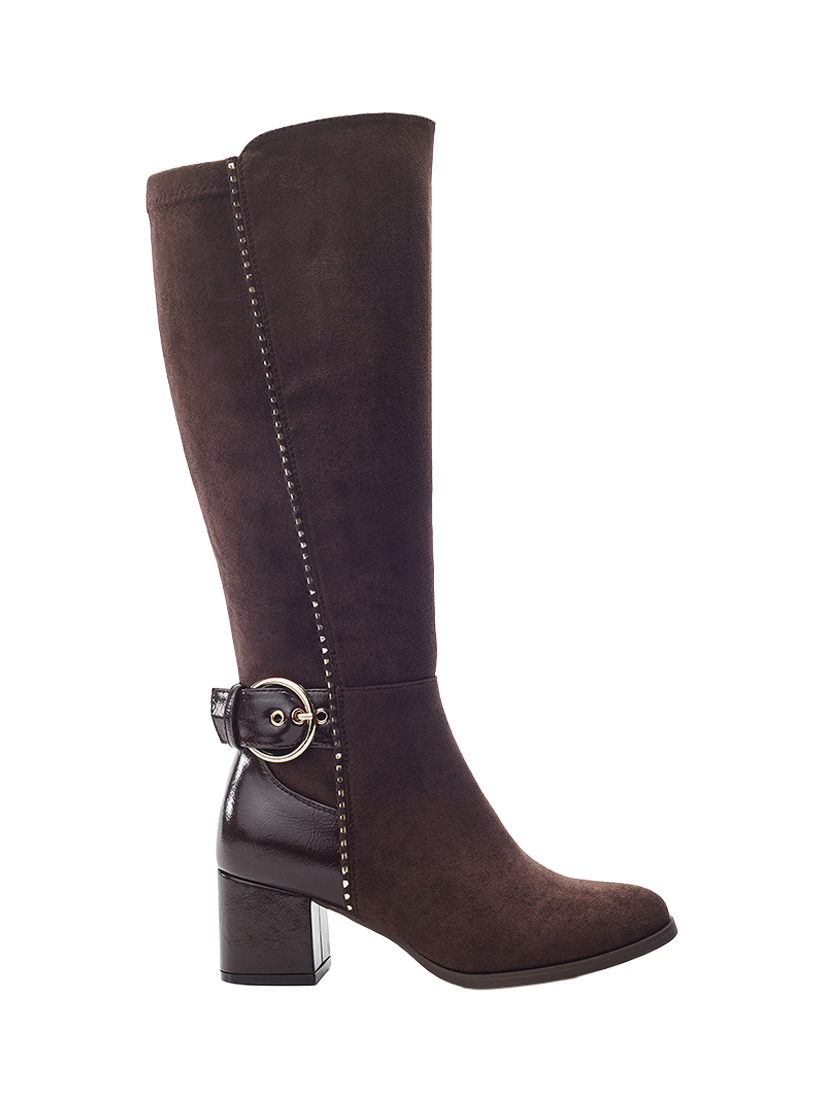 Product image 1 of 4, which shows Moda in Pelle Sameena Knee High Boots, Dark Brown, 3