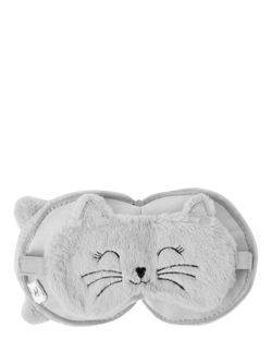 Angels by Accessorize Kids' Travel Pillow and Eye Mask Set, Grey - view 2, Grey