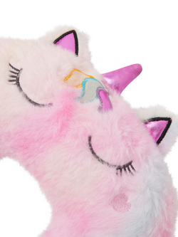 Angels by Accessorize Kids' Unicorn Travel Pillow, Brights Multi - view 2, Brights Multi