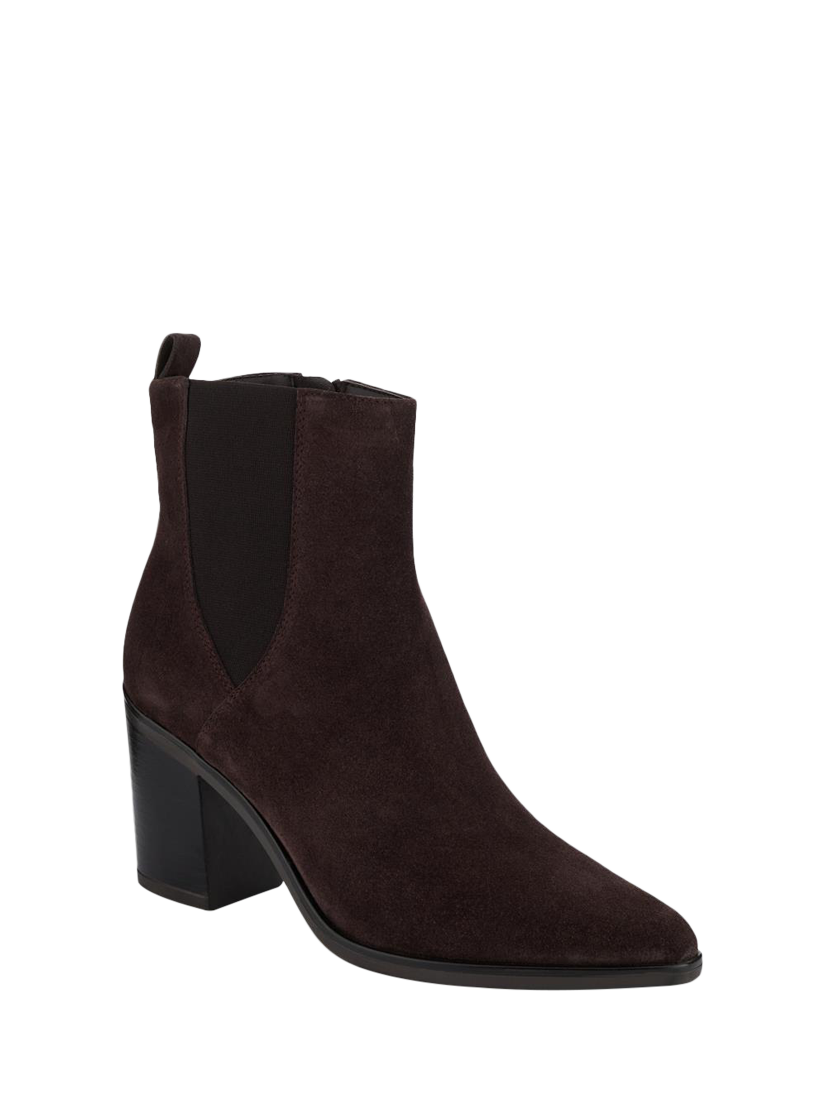 Product image 3 of 6, which shows Jones Bootmaker Kalamata Suede Heeled Ankle Boots, Brown, 7