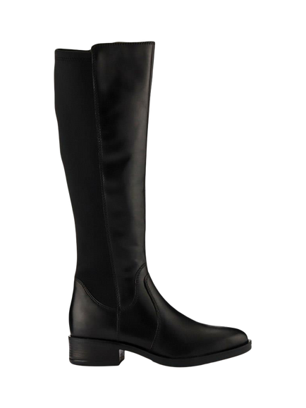 Jones Bootmaker Ellisia Leather Stretch-Fit Long Boots, Black, Black