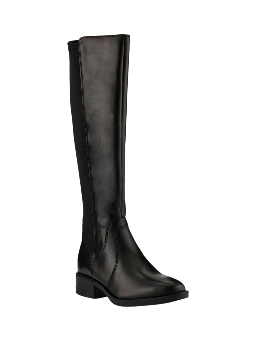 Product image 3 of 6, which shows Jones Bootmaker Ellisia Leather Stretch-Fit Long Boots, Black, 7