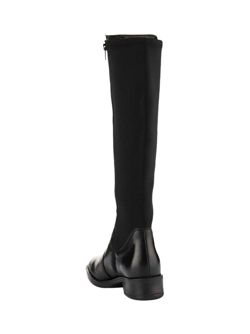 Product image 4 of 6, which shows Jones Bootmaker Ellisia Leather Stretch-Fit Long Boots, Black, 7