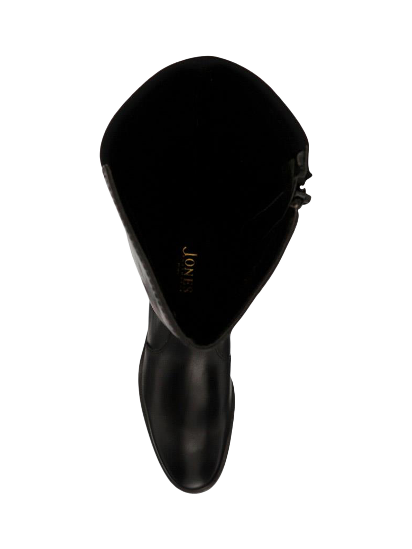 Product image 5 of 6, which shows Jones Bootmaker Ellisia Leather Stretch-Fit Long Boots, Black, 7