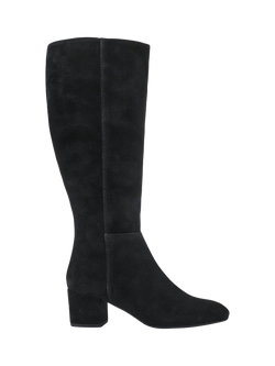 Jones Bootmaker LouLou1 Suede Medium Calf Fit Knee High Boots, Black Suede, Black Suede