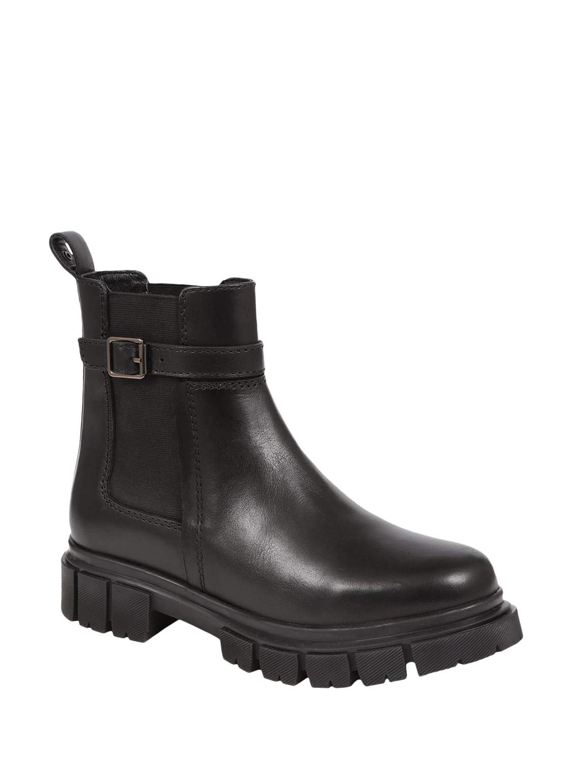 Product image 2 of 5, which shows Jones Bootmaker Maelee Leather Ankle Boots, Black, 7