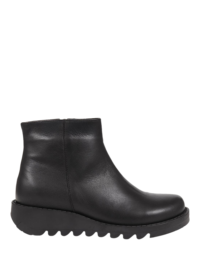 Product image 1 of 5, which shows Jones Bootmaker Mariane Leather Wedge Ankle Boots, Black, 3