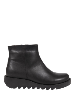 Jones Bootmaker Mariane Leather Wedge Ankle Boots, Black