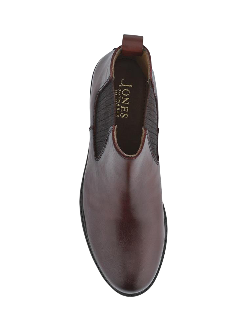 Product image 4 of 5, which shows Jones Bootmaker Mayah Leather Chelsea Boots, Burgundy, 3