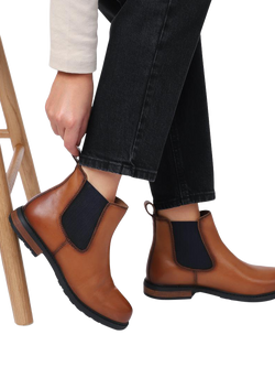 Jones Bootmaker Mayah Leather Chelsea Boots - view 2, Tan