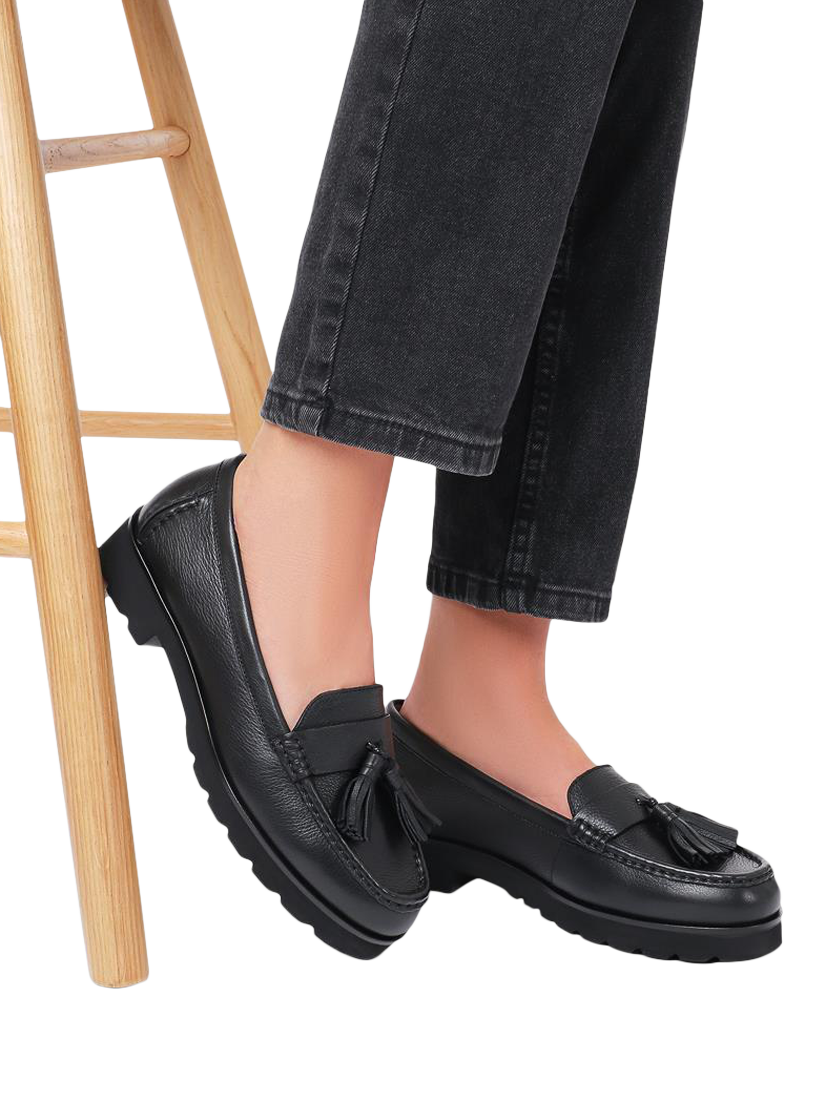 Product image 2 of 6, which shows Jones Bootmaker Geranium2 Patent Leather Loafers, Black, 4