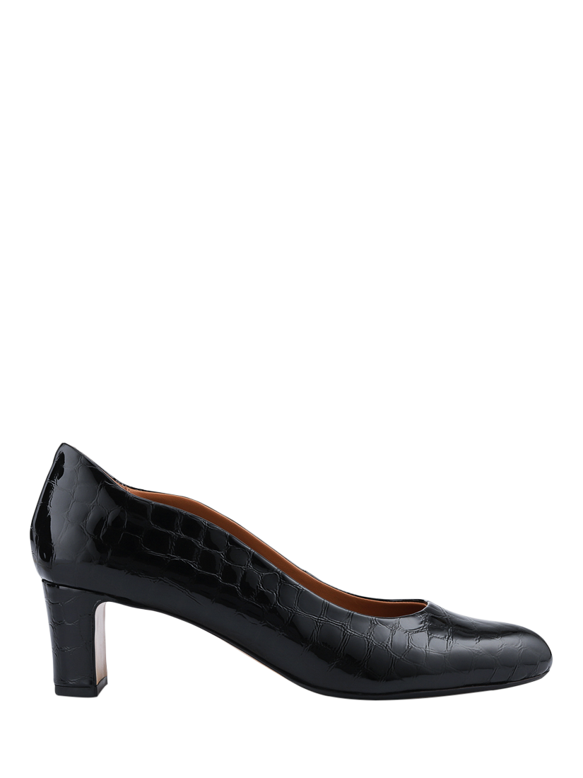 Product image 1 of 6, which shows Jones Bootmaker Zoey Leather Court Shoes, Black, 4
