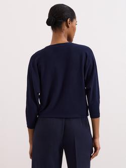 Phase Eight Cristine Knit Cardigan, Navy - view 2, Navy
