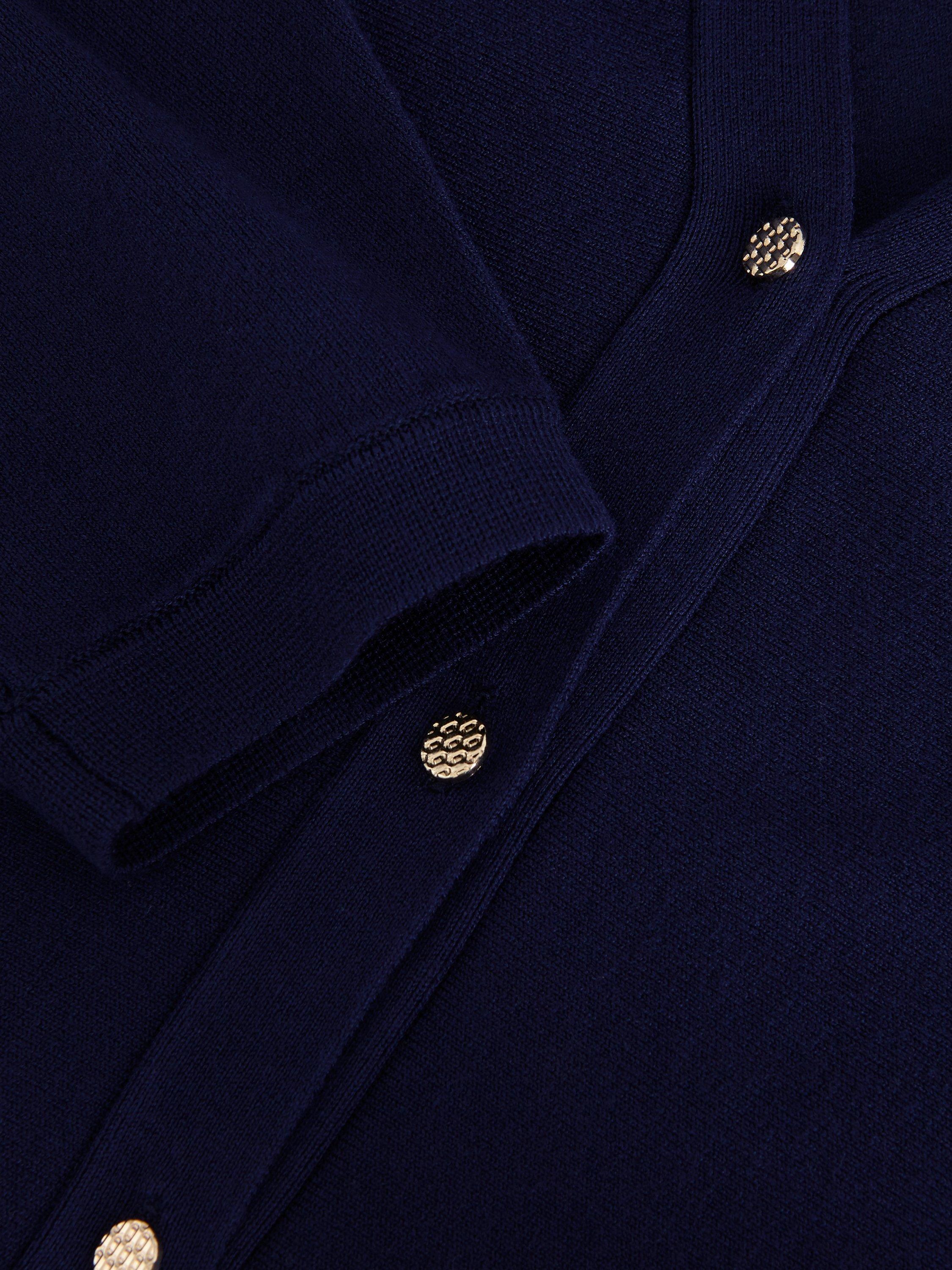 Product image 6 of 8, which shows Phase Eight Cristine Knit Cardigan, Navy, L