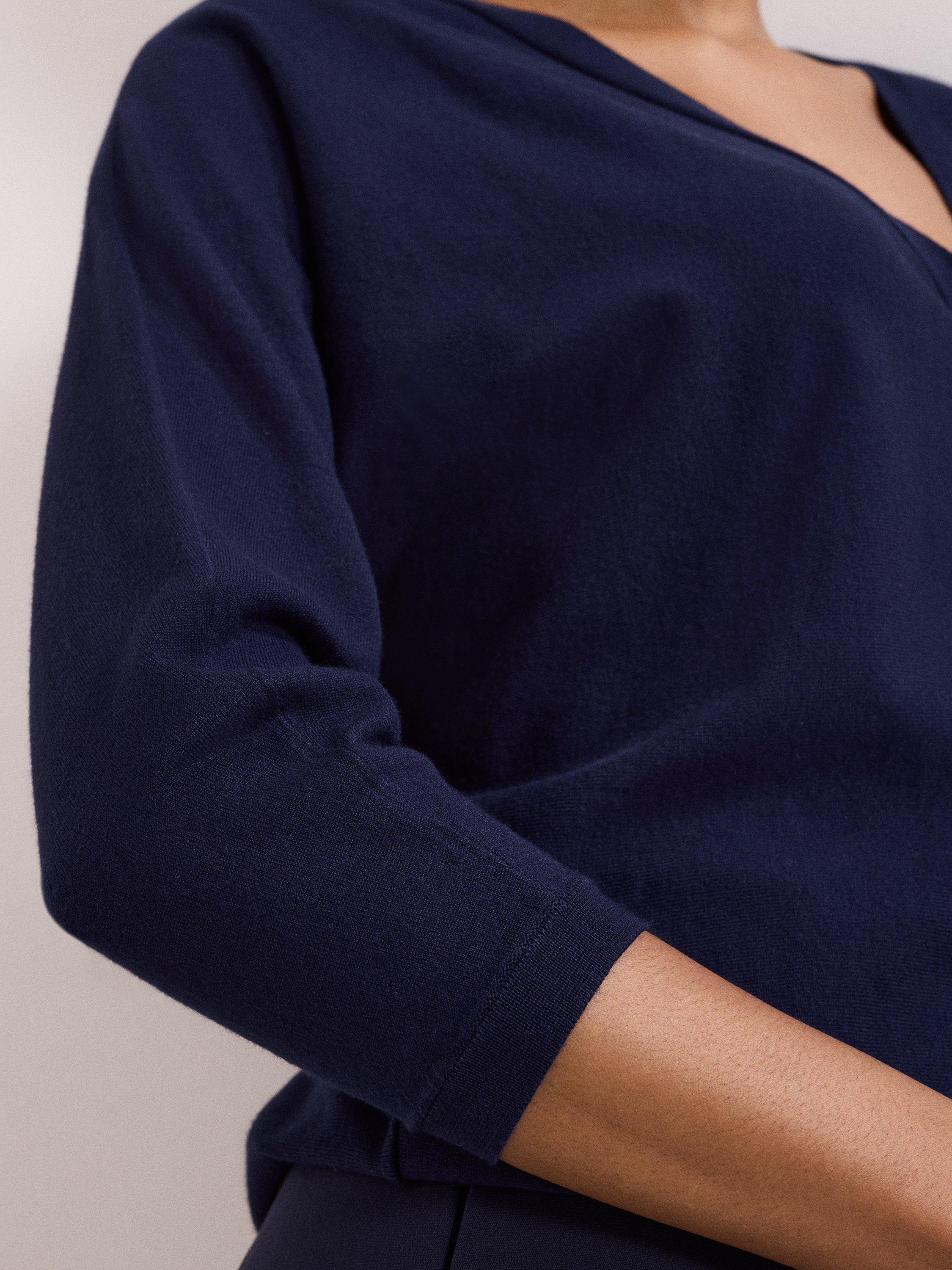 Product image 7 of 8, which shows Phase Eight Cristine Knit Cardigan, Navy, L