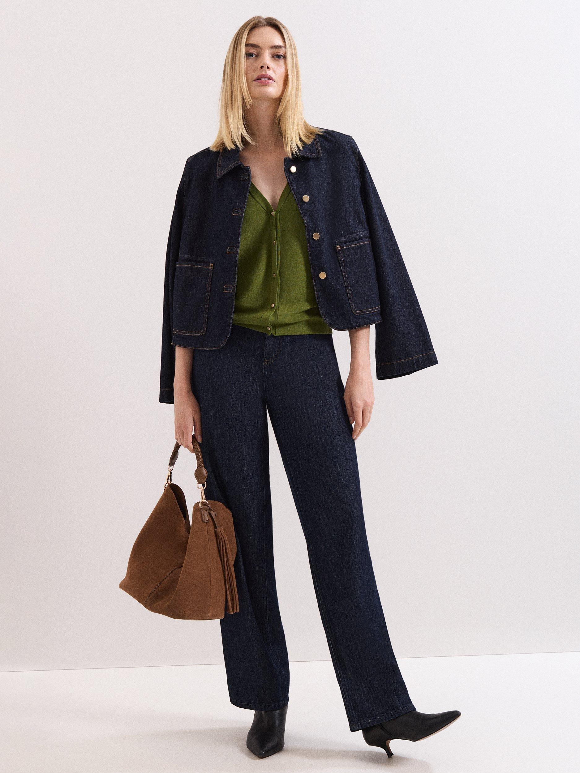 Product image 8 of 8, which shows Phase Eight Cristine V-Neck Cardigan, Green, L