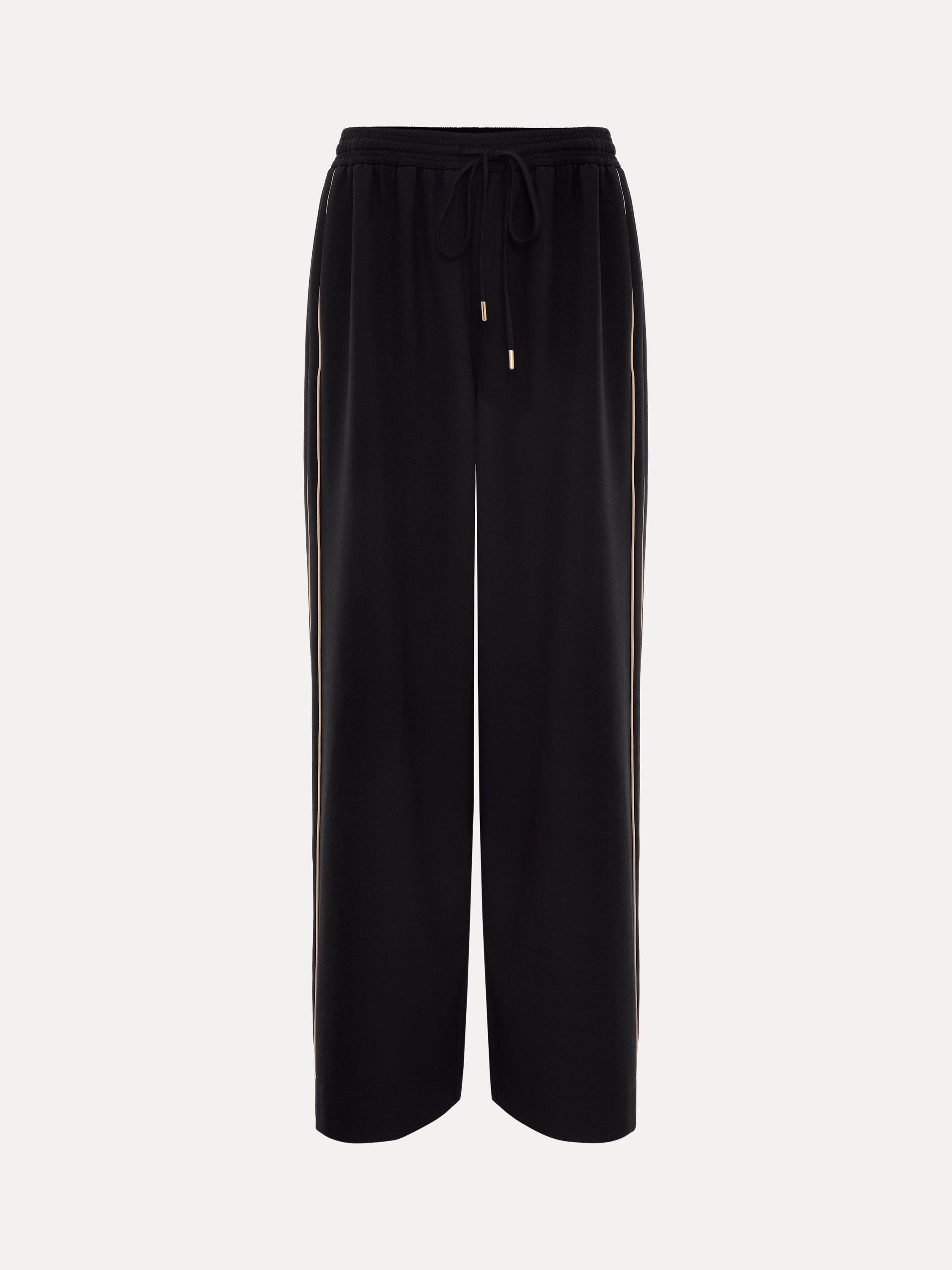Product image 5 of 9, which shows Phase Eight Skye Side Stripe Trousers, Black, 10