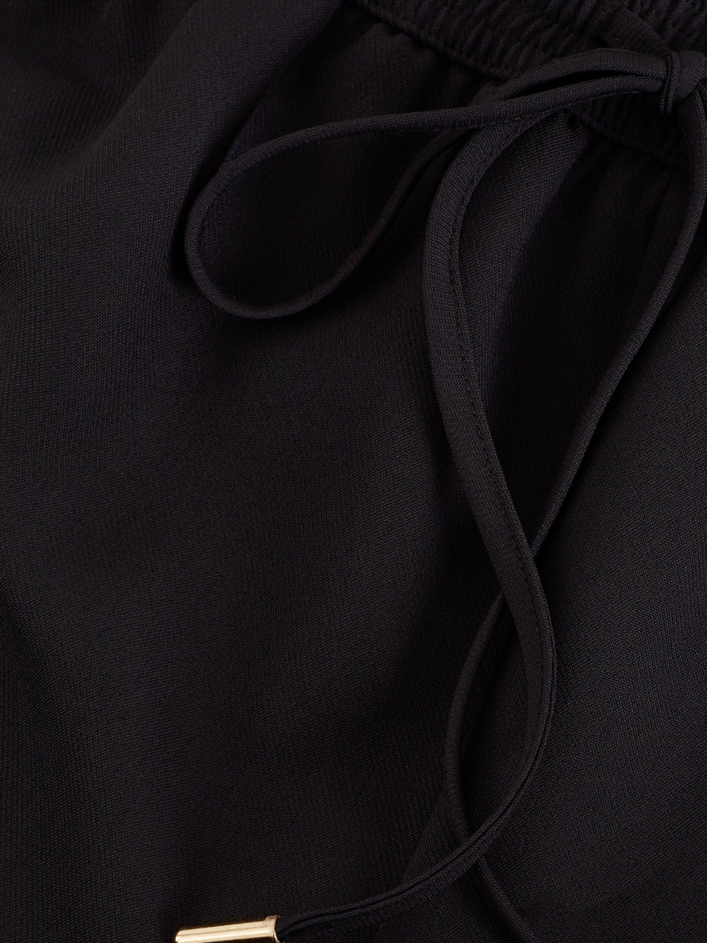 Product image 6 of 9, which shows Phase Eight Skye Side Stripe Trousers, Black, 10