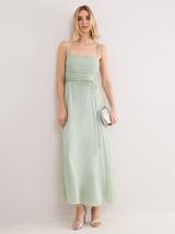 Phase Eight Marcie Textured Bodice Maxi Dress, Pale Green