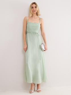 Phase Eight Marcie Textured Bodice Maxi Dress, Pale Green, Pale Green