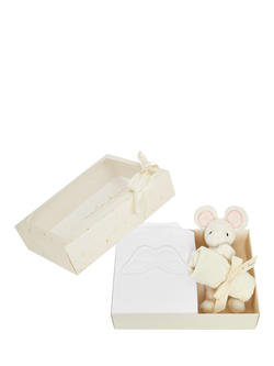 Marie-Chantal Sleep & Snuggle Velour Angel Wing Gift Set, White, White