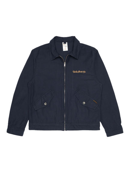 Nudie Jeans Blake Wool Blend Zip Jacket, Navy, Navy