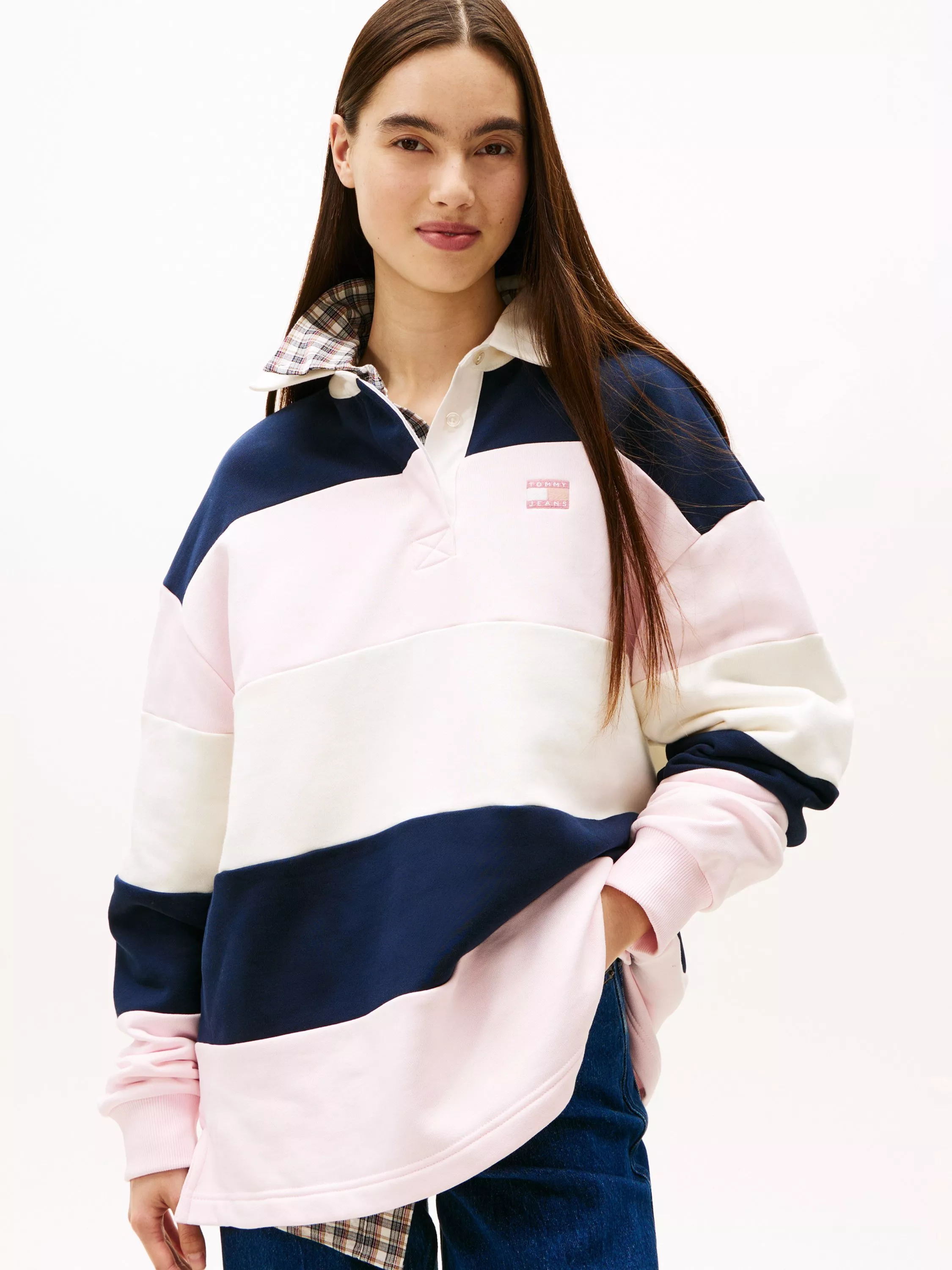 Ragwear Pinki Stripes - Maglia Maniche Lunghe Donna (Navy) - Stampa Vegana