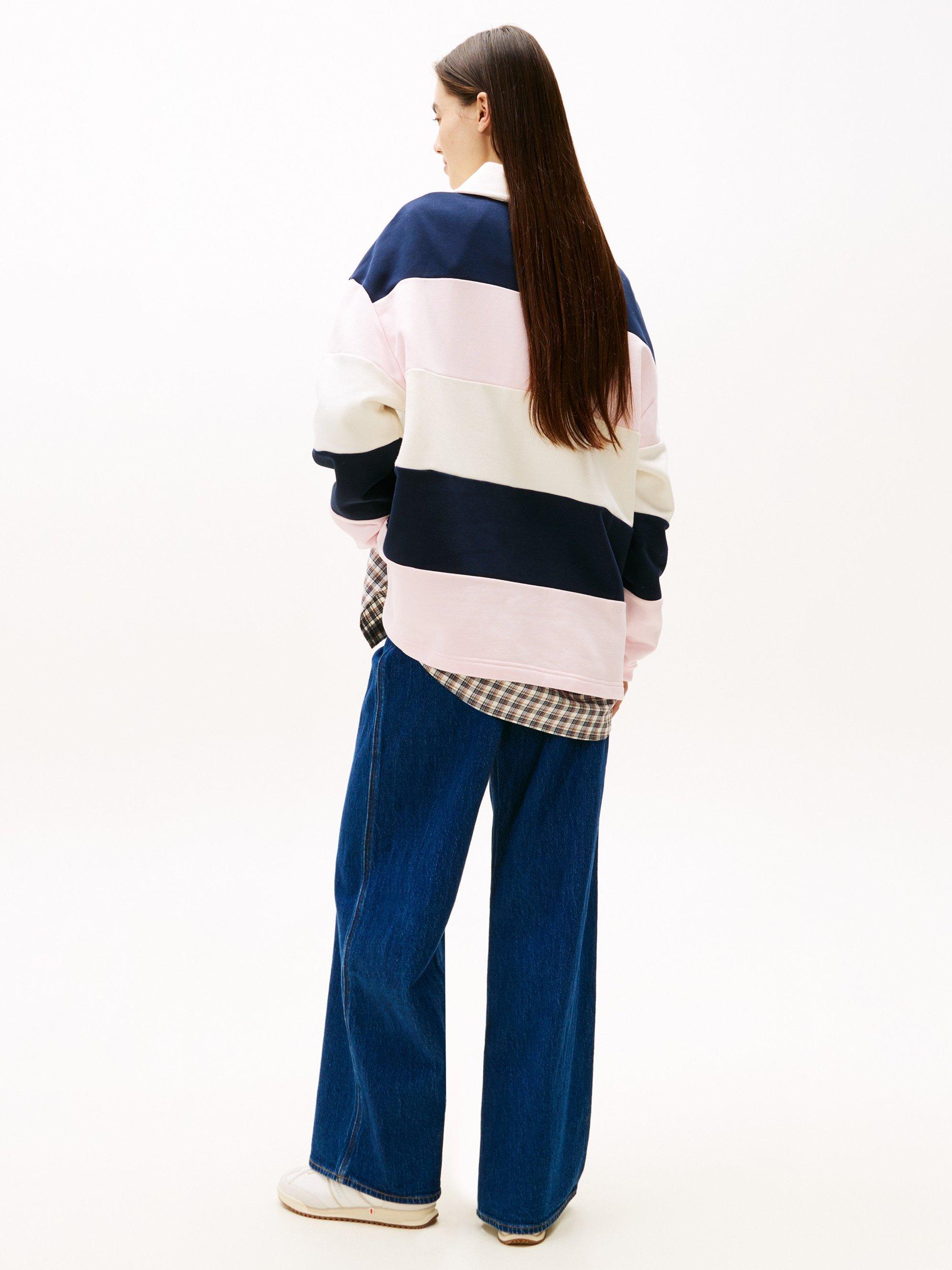 Ragwear Pinki Stripes Maglia Donna A Maniche Lunghe: Stampa All-Over, Abbottonatura, Colore Navy, Modello Vegano - 2