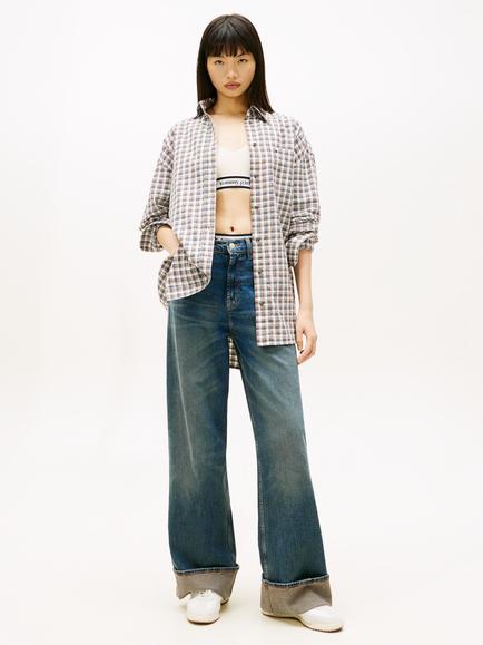 Tommy Jeans Claire Wide Leg Jeans, Dark Blue - view 2, Dark Blue