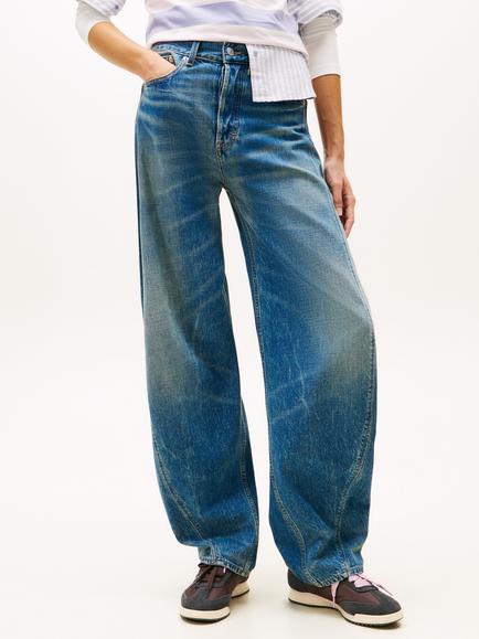 Tommy Jeans Ella Barrel Tapered Fit Jeans, Medium Blue, Medium Blue