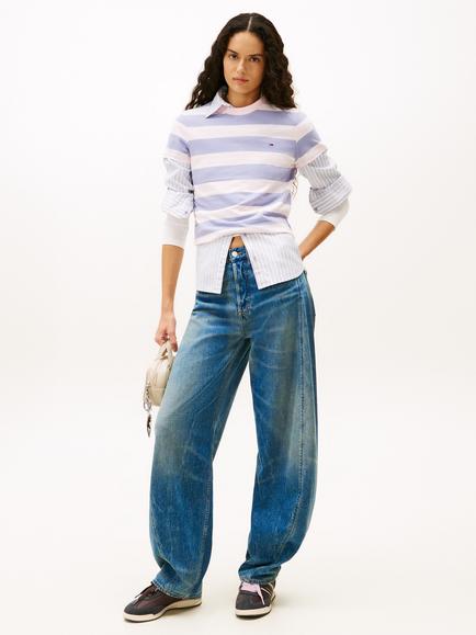 Tommy Jeans Ella Barrel Tapered Fit Jeans, Medium Blue - view 2, Medium Blue
