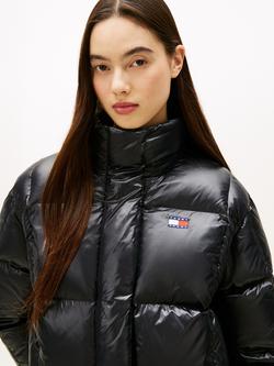 Tommy Jeans Alaska Quilted Down Puffer Jacket, Black, Black