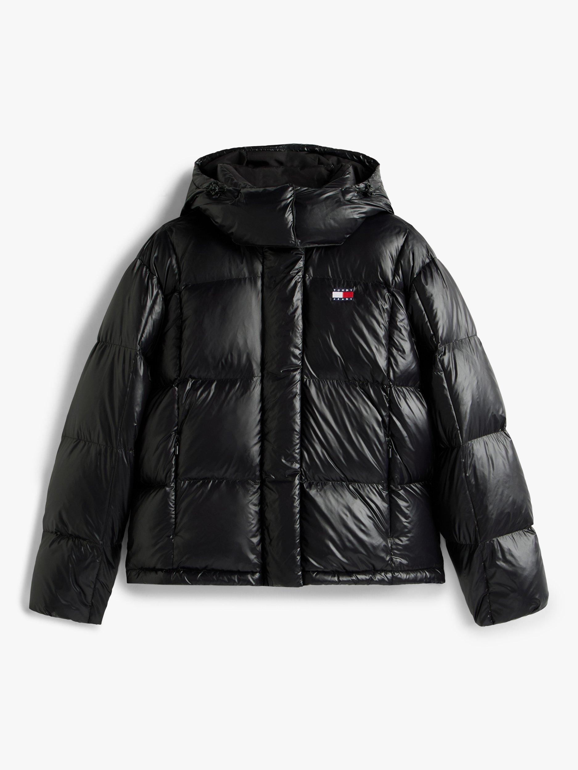 Product image 4 of 4, which shows Tommy Jeans Alaska Quilted Down Puffer Jacket, Black, XS