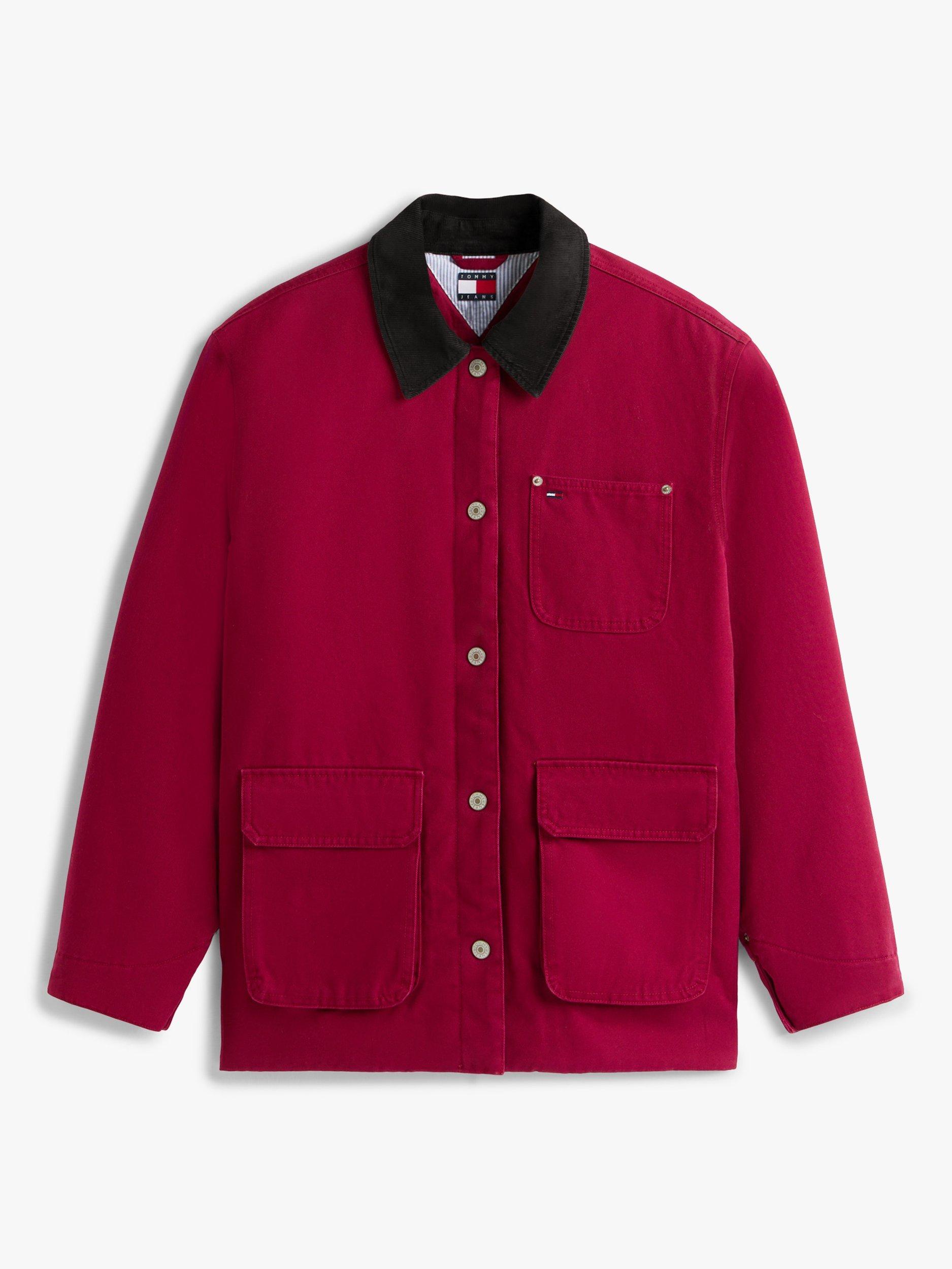 Product image 6 of 6, which shows Tommy Jeans Twill Barn Jacket, Lavish Cerise, XS