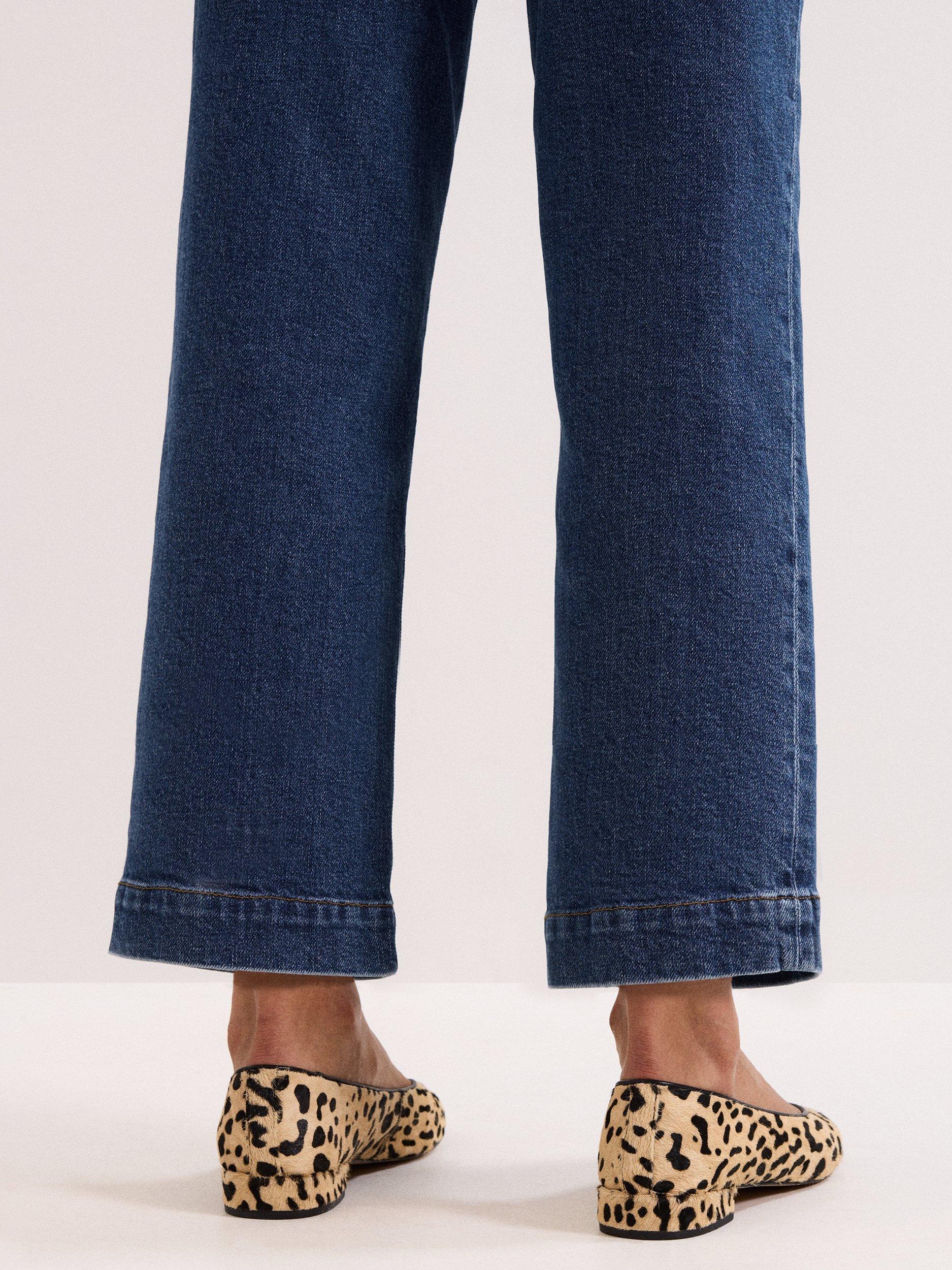 Product image 9 of 9, which shows Phase Eight Animal Print Ballet Pumps, Black/Multi, 3