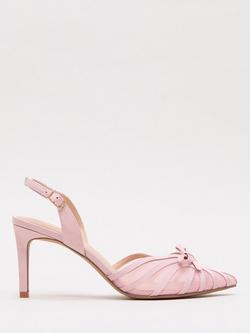 Phase Eight Grosgrain Strappy Court Shoes, Pale Pink, Pale Pink