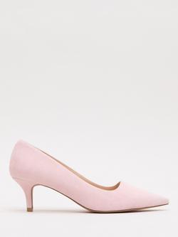Phase Eight Pointed Suede Court Shoes, Pale Pink