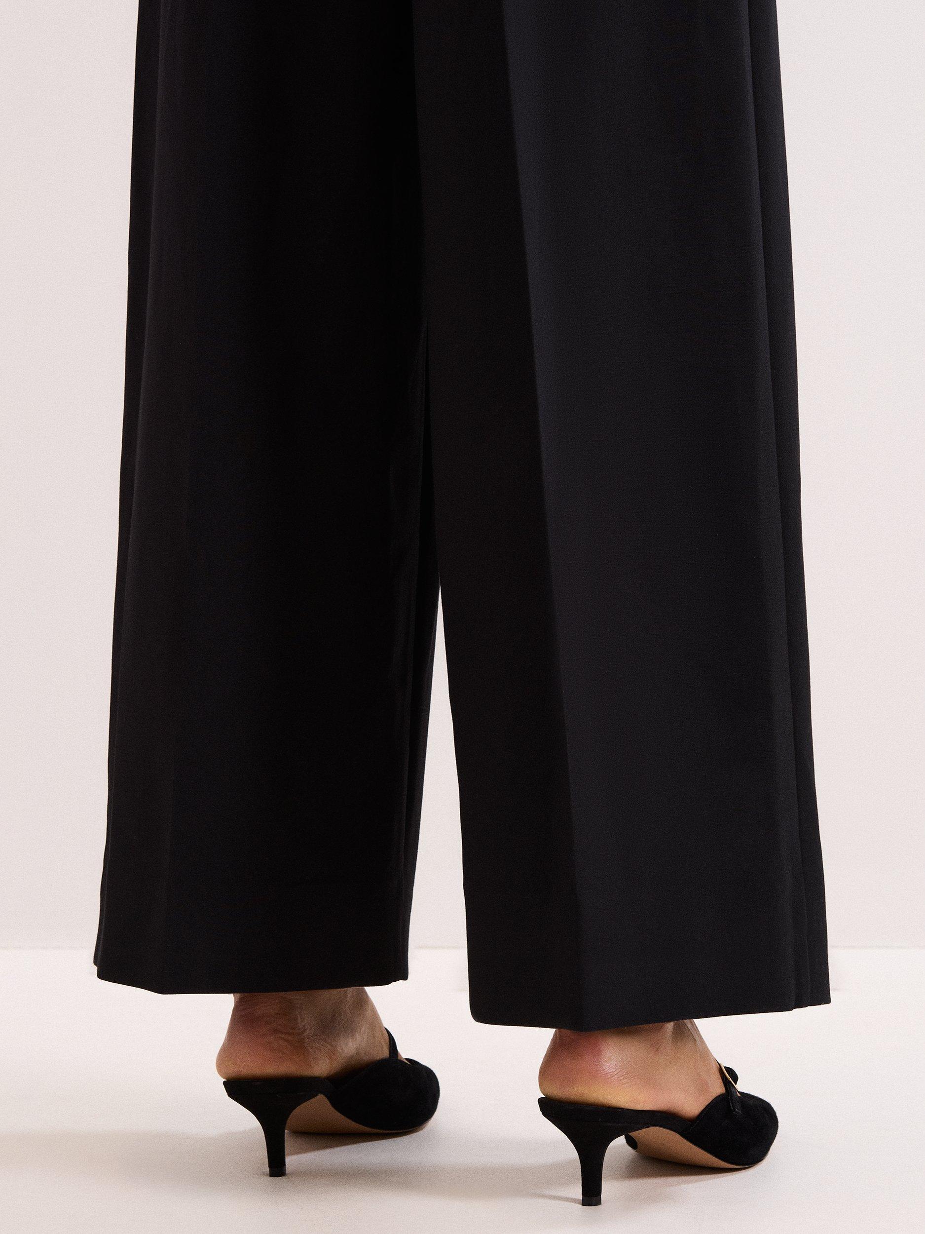 Product image 8 of 8, which shows Phase Eight Suede Mary Jane Mules, Black, 3