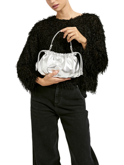 Smith & Soul Faux Leather Pouch Bag - view 2, Silver