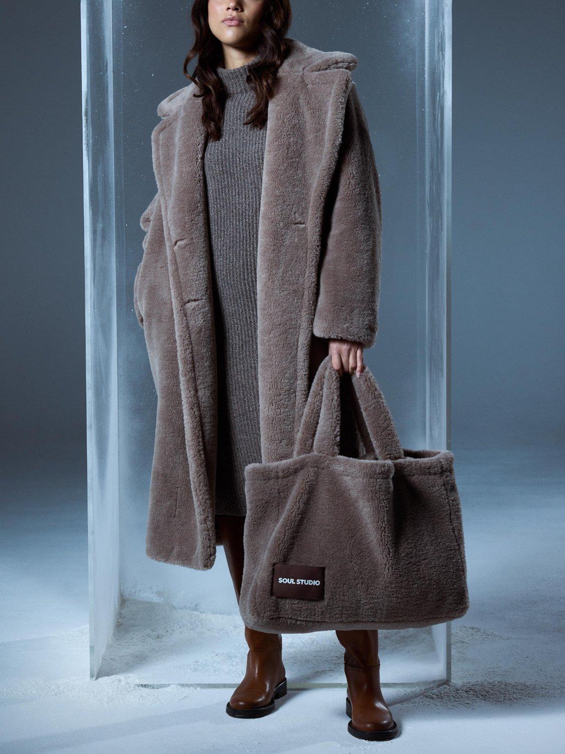 Product image 2 of 2, which shows Smith & Soul Teddy Shopper Bag, Taupe, One Size