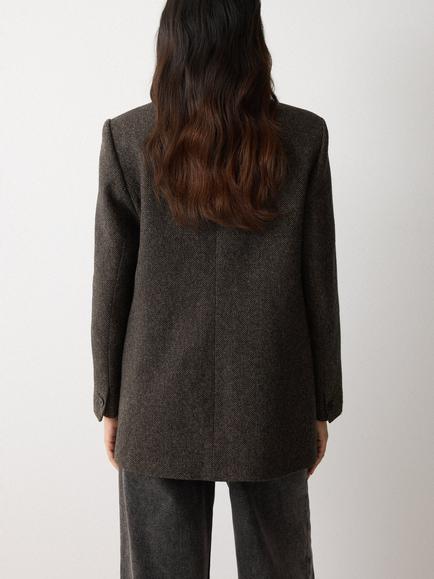 Jigsaw Langford Wool Rich Blazer, Brown - view 2, Brown