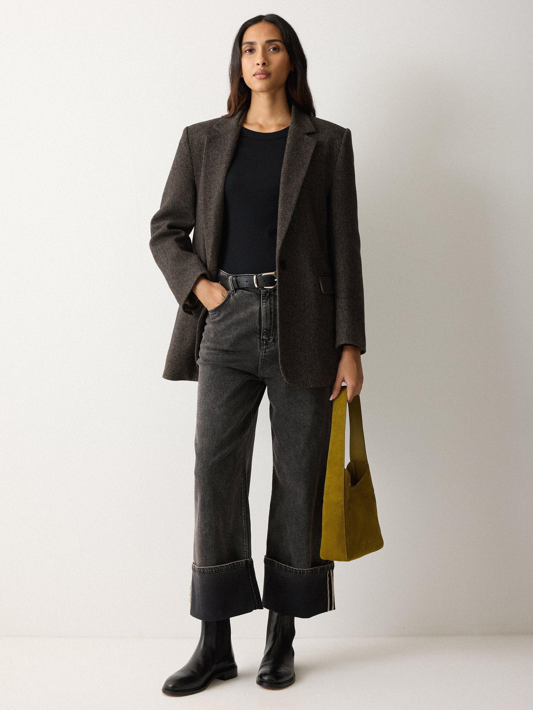 Product image 4 of 7, which shows Jigsaw Langford Wool Rich Blazer, Brown, 6