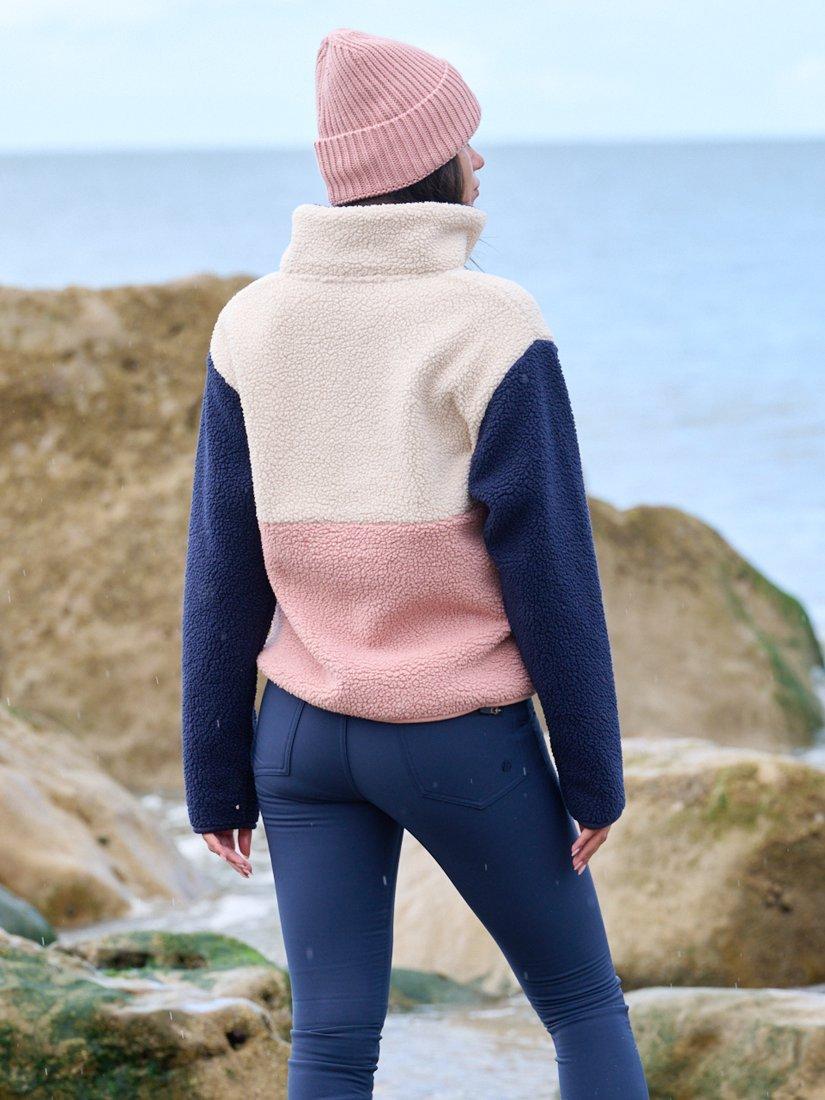 Product image 4 of 4, which shows ACAI Women's Campfire Colour Block Fleece, Dusky Pink, 6