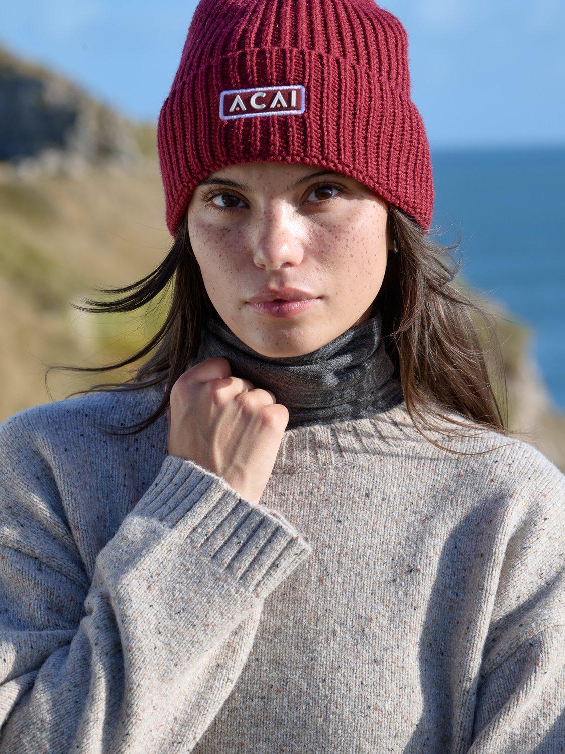 Product image 3 of 7, which shows ACAI Women's Dusk Wool Blend Knitted Jumper, Oatmeal, 6