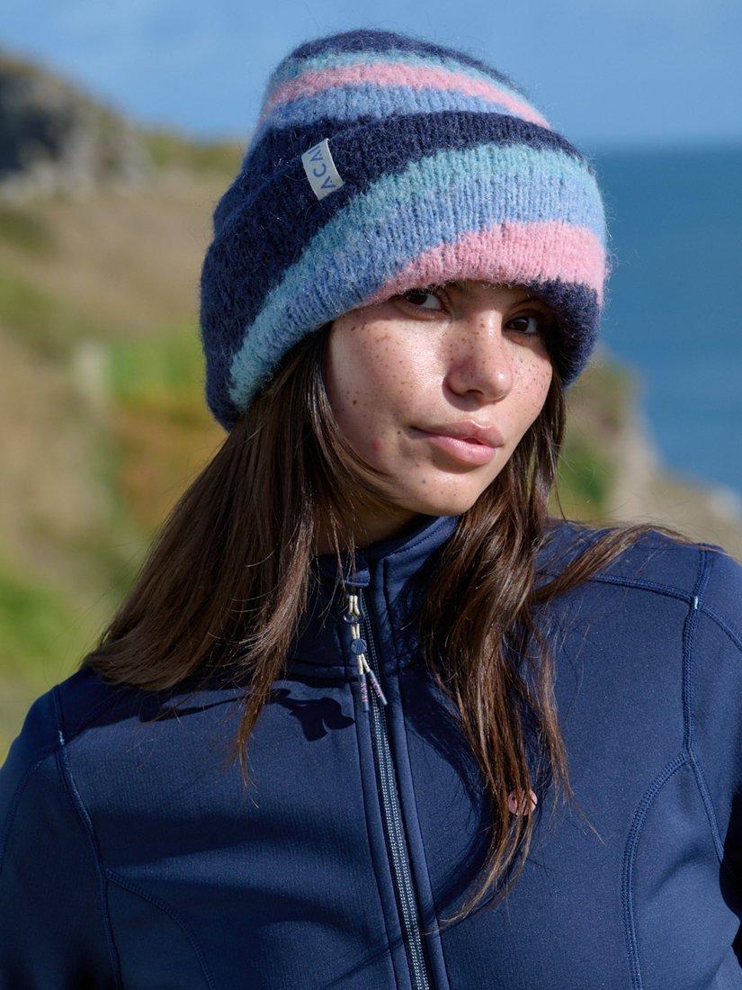 Product image 2 of 2, which shows ACAI Women's Dawn Mist Wool Blend Beanie, Deep Navy, One Size
