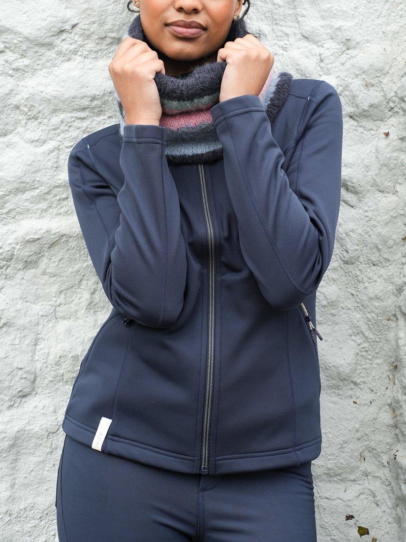 Product image 3 of 4, which shows ACAI Women's Dawn Mist Wool Blend Snood, Deep Navy, One Size