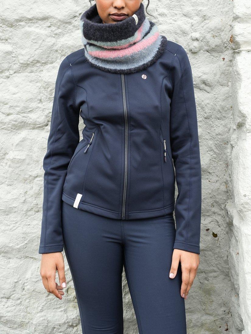 Product image 4 of 4, which shows ACAI Women's Dawn Mist Wool Blend Snood, Deep Navy, One Size